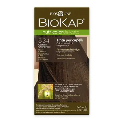 Nutricolor Delicato / Barva na vlasy 5.34 Medová kaštanová Biokap - 140 ml