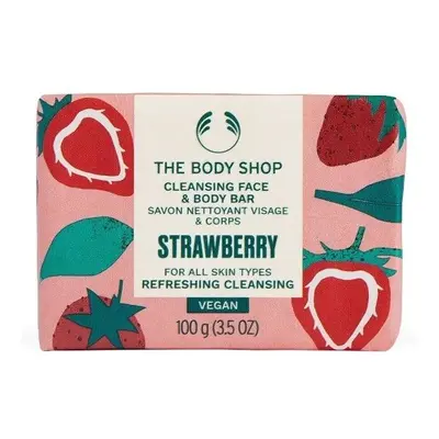 Tuhé mýdlo na obličej a tělo Strawberry (Cleansing Face & Body Bar) The Body Shop - 100 g