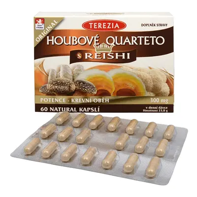 Houbové Quarteto s reishi Terezia Company - 60 kapslí