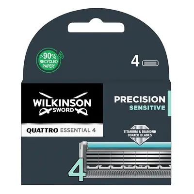 Náhradní hlavice Quattro Essential Precision Sensitive Wilkinson Sword - 4 ks