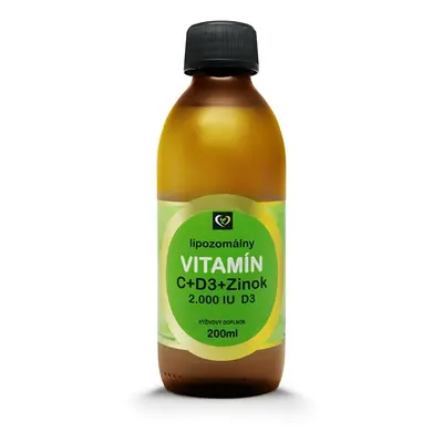 Lipozomální vitamín C + D3 + zinek Zdravý Svet - 200 ml