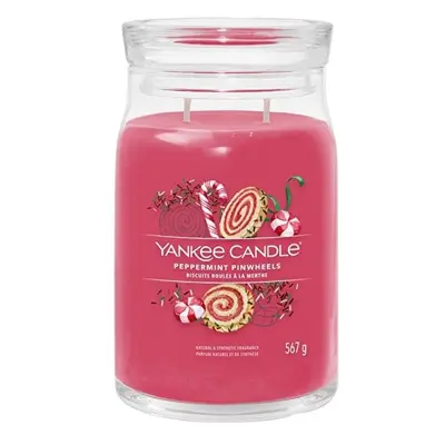 Aromatická svíčka Signature sklo velké Peppermint Pinwheels Yankee Candle - 567 g