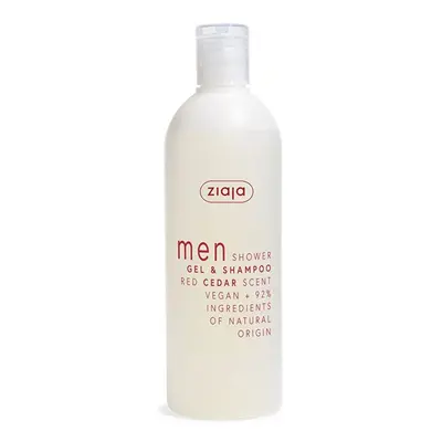 Sprchový gel a šampon Red Cedar Men (Gel & Shampoo) Ziaja - 400 ml