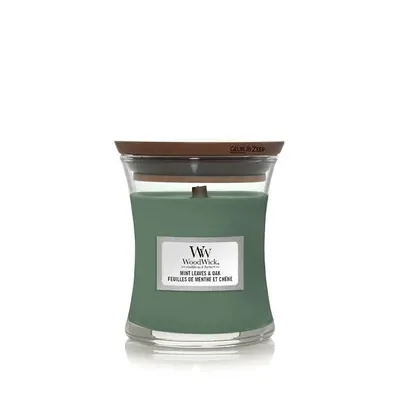 Vonná svíčka váza malá Mint Leaves & Oak WoodWick - 85 g