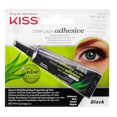 Lepidlo na řasy černé Strip Lash Adhesive with Aloe Black KISS - 7 g