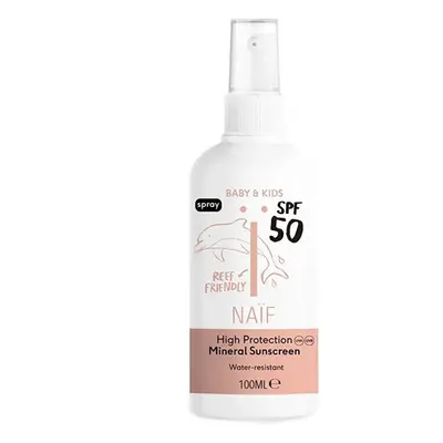 Ochranný sprej na opalování pro děti a miminka SPF 50 Baby & Kids (Mineral Sunscreen) NAÏF - 100