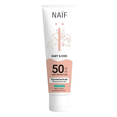 Ochranný krém na opalování pro děti a miminka bez parfemace SPF 50 Baby & Kids (Mineral Sunscree