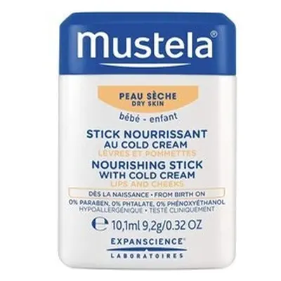 Vyživující a hydratační tyčinka na rty a tváře (Nourish Stick with Cold Cream) Mustela - 9,2 g