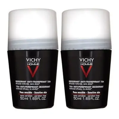 Sada kuličkových deodorantů pro citlivou pokožku Homme 72H (Deodorant Anti-Transpirant) Vichy - 