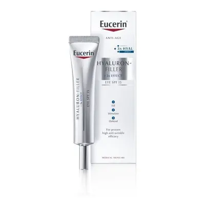 Oční krém proti stárnutí pleti SPF 15 Hyaluron-Filler 3x EFFECT Eucerin - 15 ml