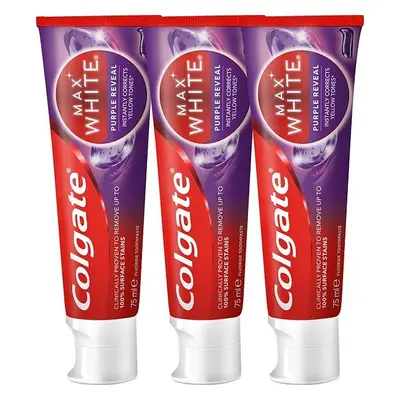 Zubní pasta Max White Purple Trio Colgate - 3 x 75 ml