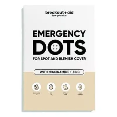 Náplasti na akné s niacinamidem a zinkem Emergency Dots Breakout+aid - 72 ks