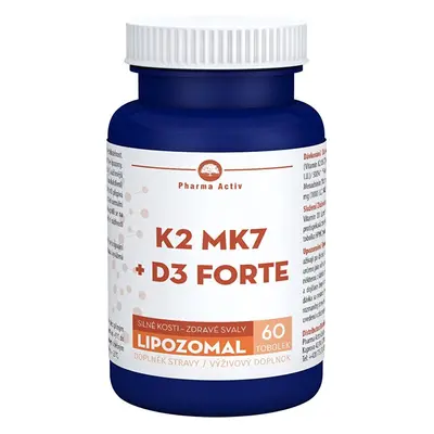 Lipozomální K2 MK7 + D3 Forte Pharma Activ - 60 tobolek