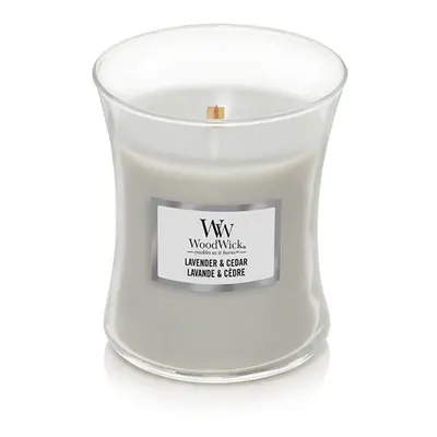 Vonná svíčka váza střední Lavender & Cedar WoodWick - 275 g