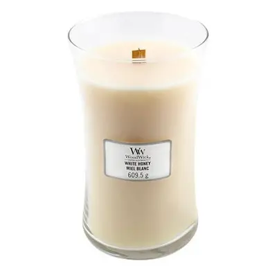 Vonná svíčka váza White Honey WoodWick - 609,5 g