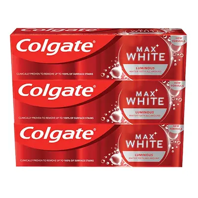 Bělicí zubní pasta Max White Luminous Colgate - 3 x 75 ml