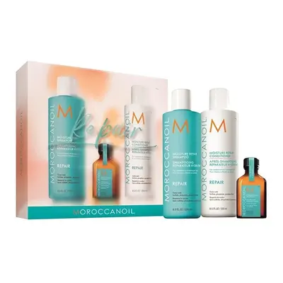 Dárková sada pro slabé a poškozené vlasy Repair Spring Kit Moroccanoil