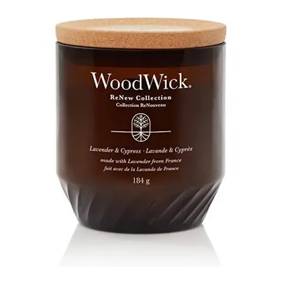 Vonná svíčka ReNew sklo střední Lavender & Cypress WoodWick - 184 g