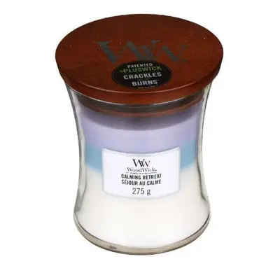 Vonná svíčka střední Trilogy Calming Retreat WoodWick - 275 g