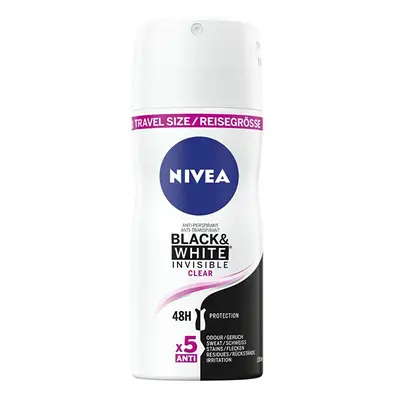 Antiperspirant ve spreji Invisible For Black & White Clear mini (Antiperspirant) Nivea - 100 ml