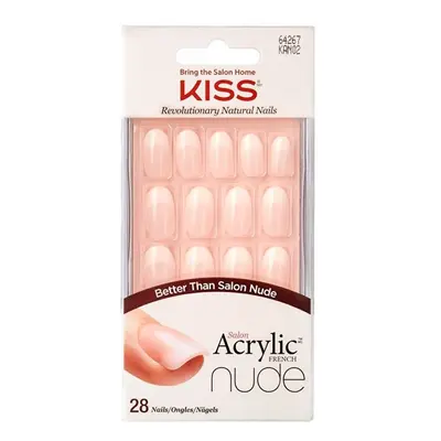 Akrylové nehty / francouzká manikúra pro přirozený vzhled Salon Acrylic French Nude 64267 KISS -