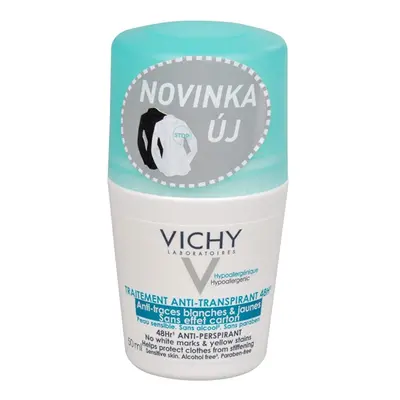 48hodinový kuličkový antiperspirant proti bílým a žlutým skvrnám Vichy - 50 ml