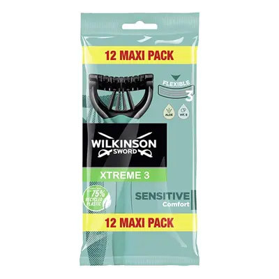 Jednorázový holicí strojek pro muže Wilkinson Xtreme3 Sensitive Comfort Wilkinson Sword - 12 ks