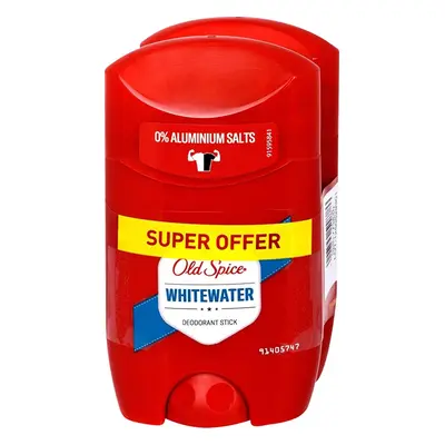 Tuhý deodorant pro muže WhiteWater Duo Old Spice - 2 x 50 ml