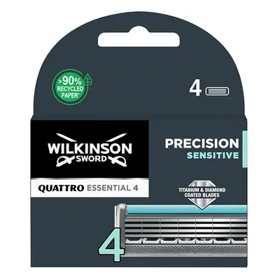 Náhradní hlavice Quattro Essential Precision Sensitive Wilkinson Sword - 4 ks