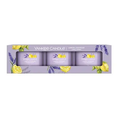 Sada votivních svíček ve skle Lemon Lavender Yankee Candle - 3 x 37 g