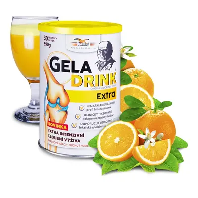 Geladrink Extra práškový nápoj příchuť pomeranč Geladrink - 390 g