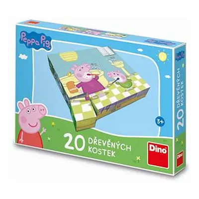 Dino Peppa Pig: Veselý den - Dřevěné licenční kostky