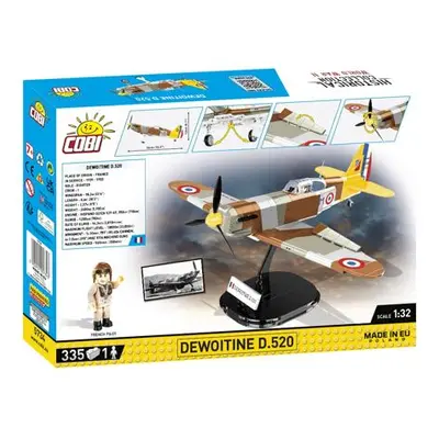 Cobi II WW Stíhací letoun Dewoitine D.520, 1:32, 335 k, 1 f