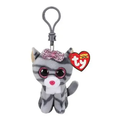 TY Beanie Boos KIKI, Clip - šedá kočka