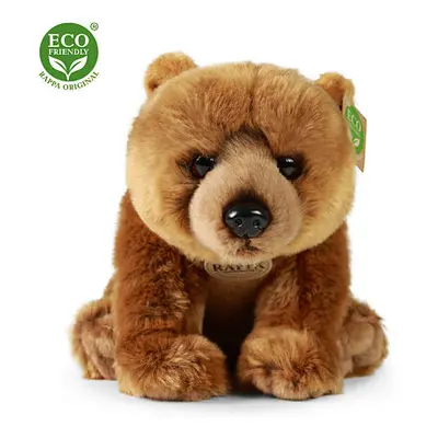 Rappa Plyšový medvěd Grizzly sedící 30 cm ECO-FRIENDLY