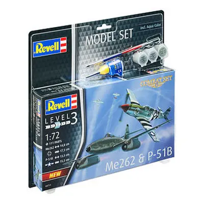 ModelSet letadla 63711 - Me262 & P-51B (1:72)