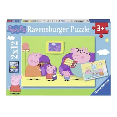 Ravensburger Prasátko Peppa Puzzle 2x12 dílků