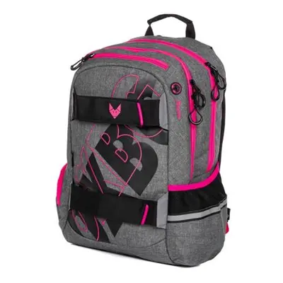 Oxybag Studentský batoh - OXY Sport GREY LINE pink