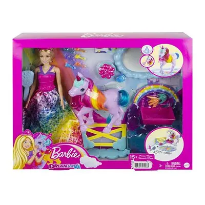 Mattel Barbie Princezna a duhový jednorožec, herní set