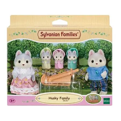 Sylvanian Families Rodina Husky s trojčaty