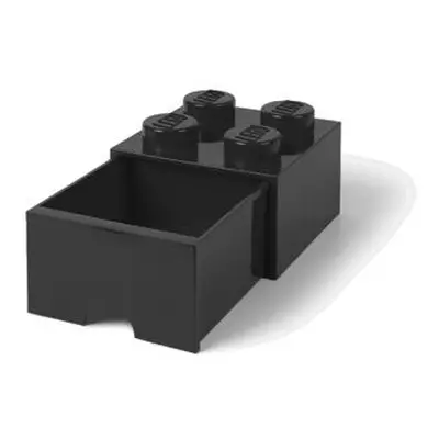 LEGO úložný box 4 s šuplíkem - černá