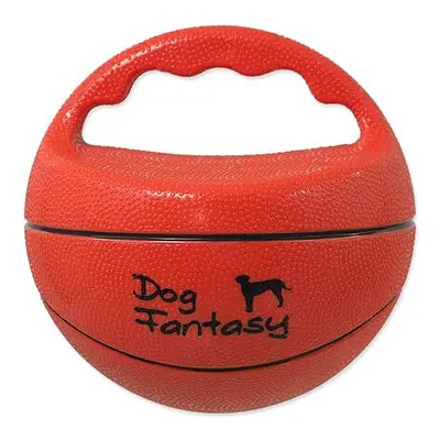 Hračka DOG FANTASY Ball míč s rukojetí pískací 15 cm