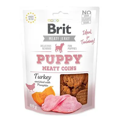 Snack BRIT Jerky Puppy Turkey Meaty Coins 80 g