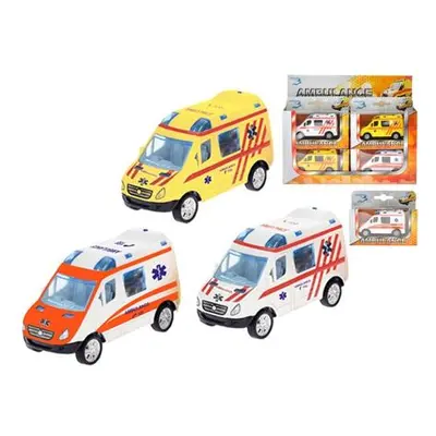 Mikro Trading Auto ambulance 8cm kov zpětný chod 3barvy