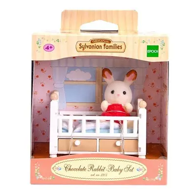 Sylvanian Families Nábytek "chocolate" králíků" - baby králík v postýlce