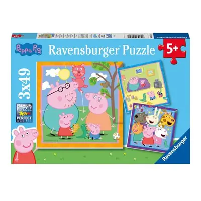 Ravensburger Prasátko Peppa Puzzle 3x49 dílků