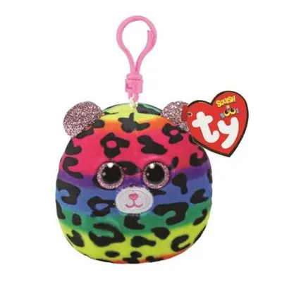 TY Squishy Beanies DOTTY, Clip 8,5 cm - barevný leopard