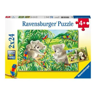 Ravensburger Roztomilé koaly a pandy Puzzle 2x24 dílků