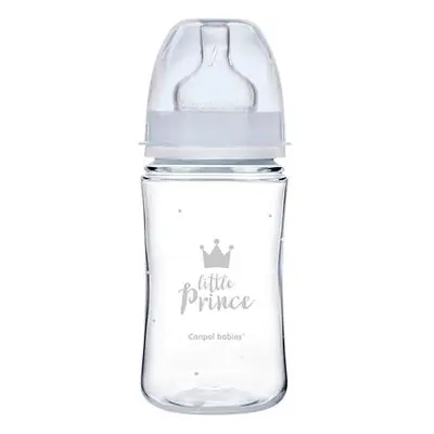 Canpol babies Lahev se širokým hrdlem ROYAL BABY 240ml modrá