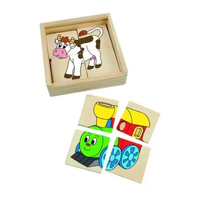 Woody Minipuzzle Mašinka v dřevěné krabičce